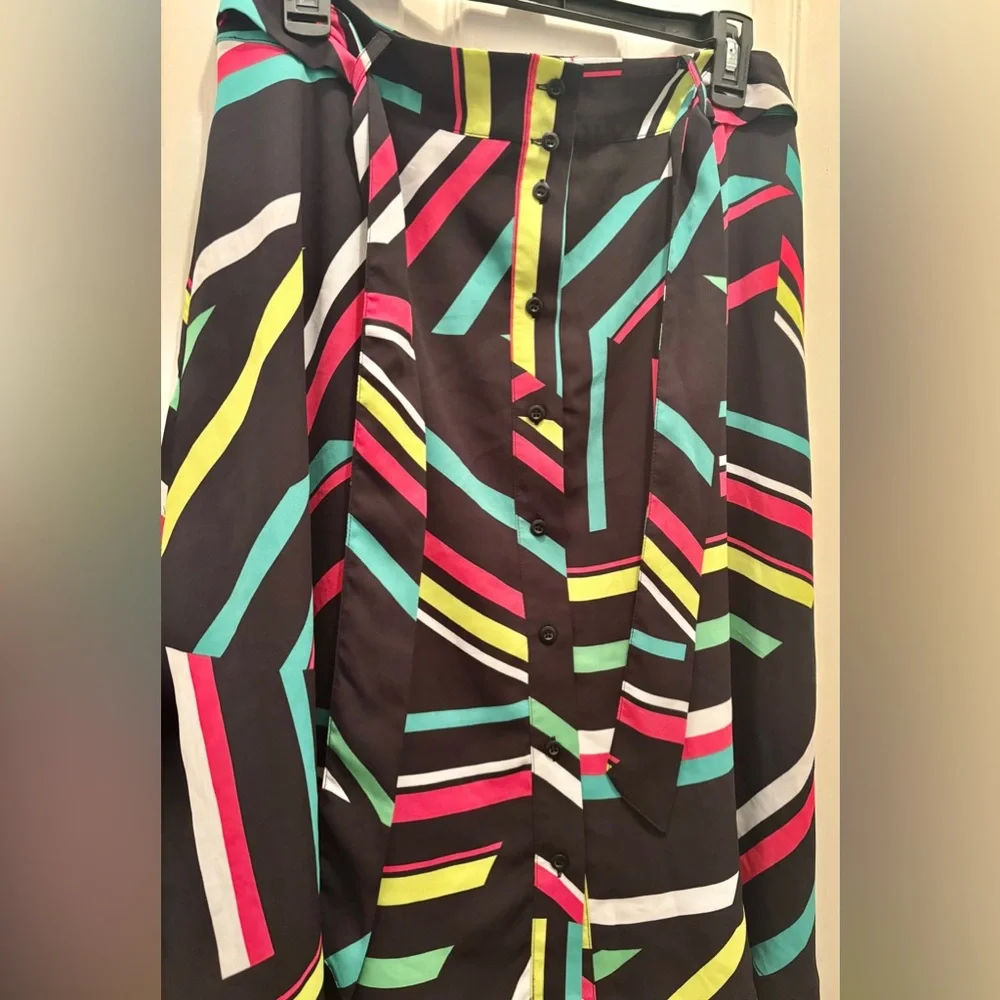 Bar III Multicolor Striped Midi Skirt - Picture 3 of 8